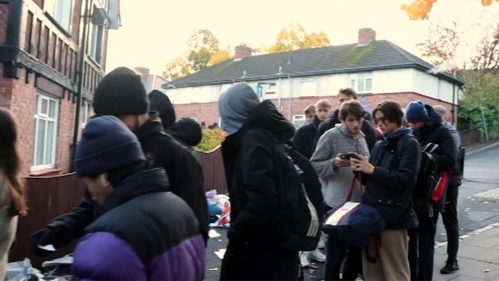 Student queuing for accommodation