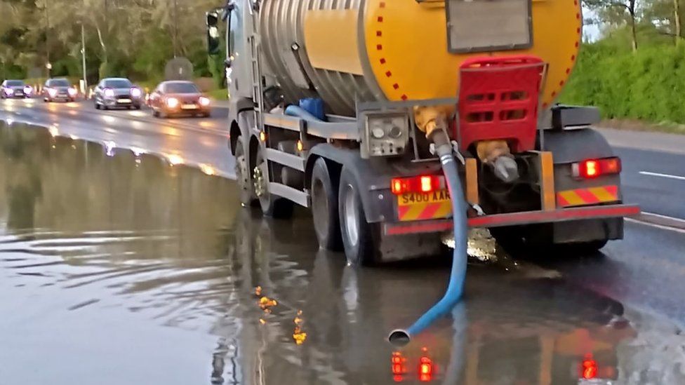 flooding in road