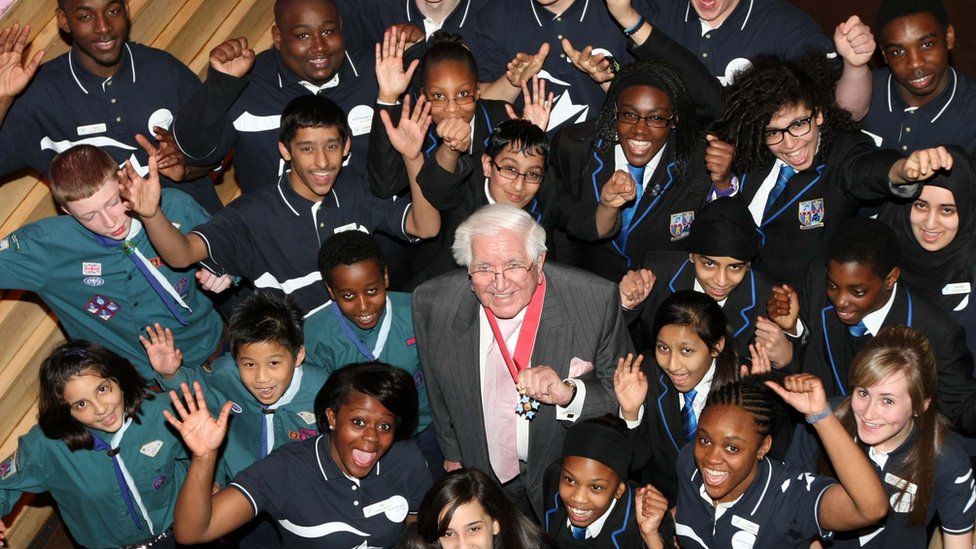 Sir Jack with young people