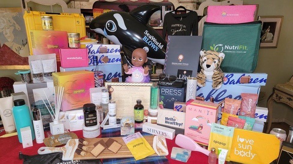 The contents of this year's Distinctive Assets gift bags