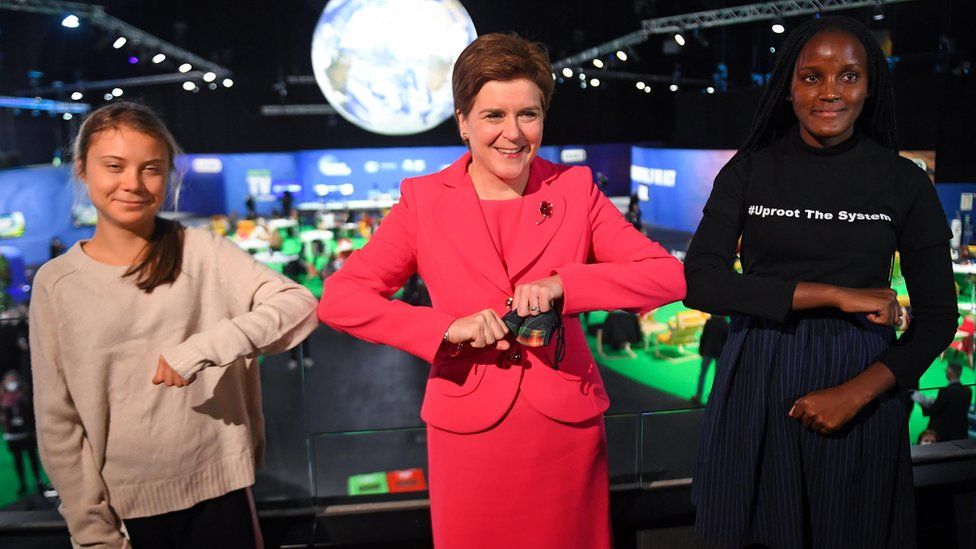 Nicola sturgeon and greta thunberg