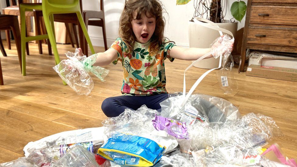 Jules Birkby's daughter was shocked by how much plastic they used in a week