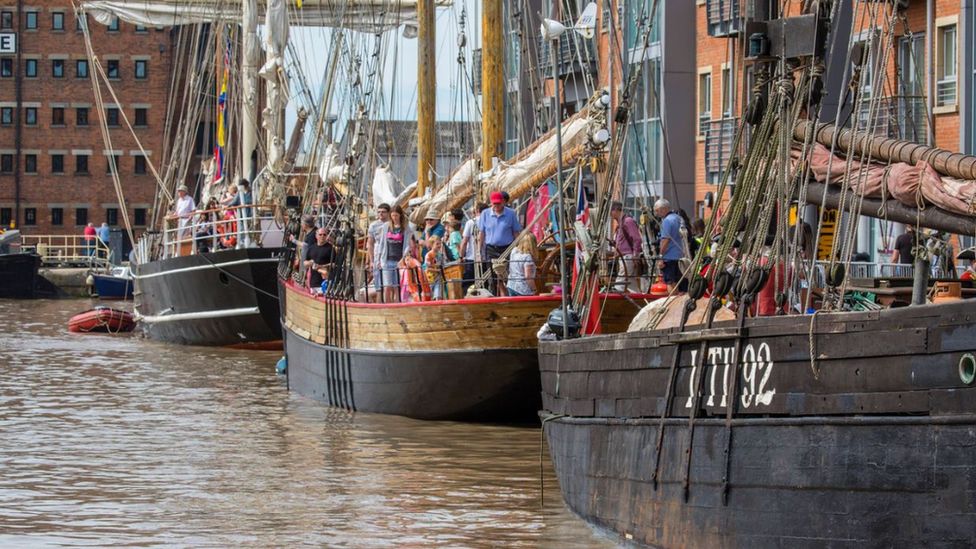 Tall ships on Gloucester Docks