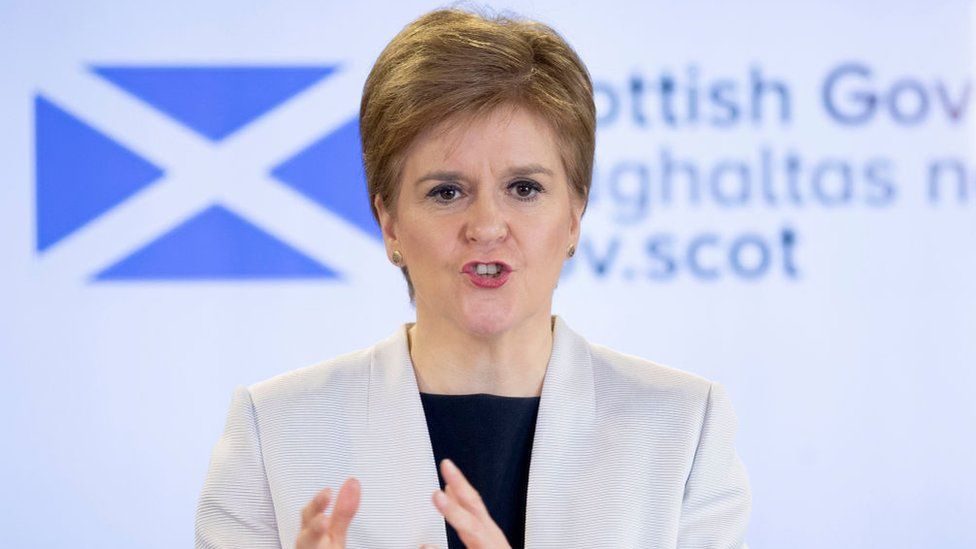 Nicola Sturgeon at daily media briefing