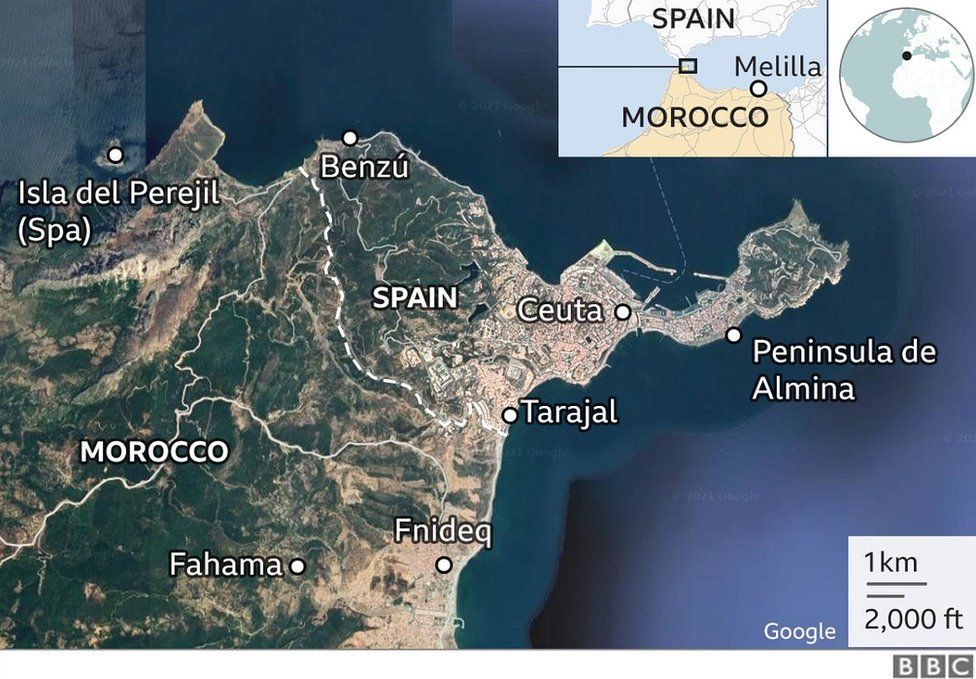 Ceuta map