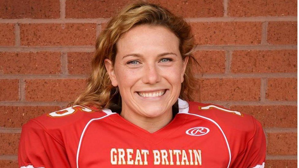 Picture of Phoebe Schecter in Great Britain American football kit