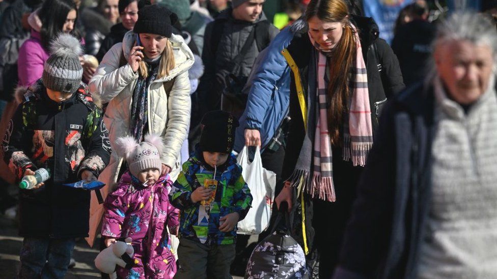 Refugees at Polish border