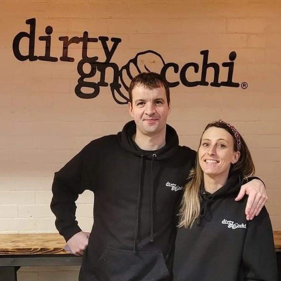Laura and Rhys, the owners of Dirty Gnocchi