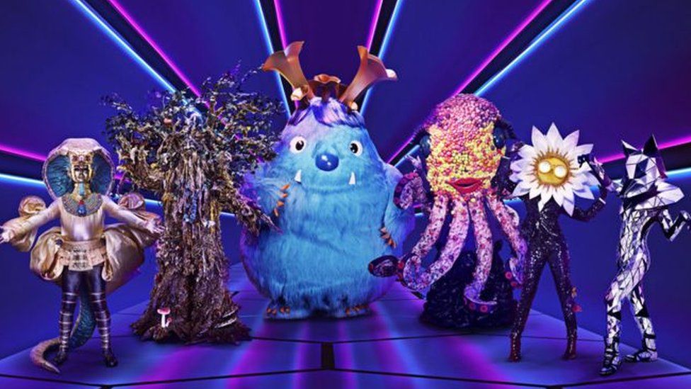 Pharaoh, Tree, Monster, Octopus, Daisy and Fox from The Masked Singer