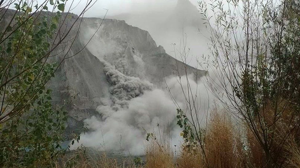 a landslide in Pakistan