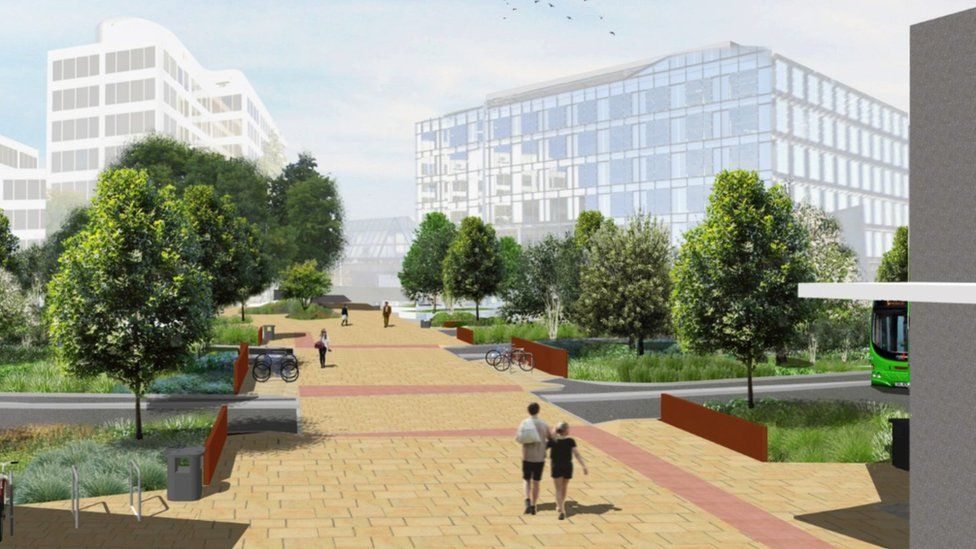 Concept image of regeneration plan in Swindon