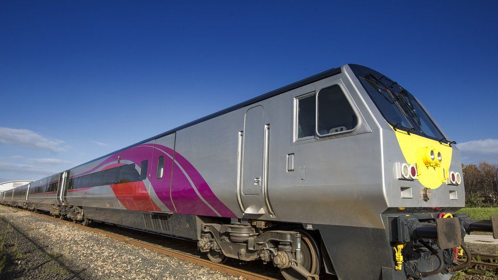 An Enterprise train which links Belfast and Dublin