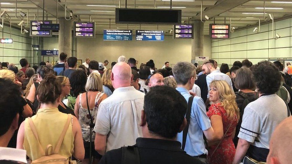 Commuters faced disruption at London St Pancras