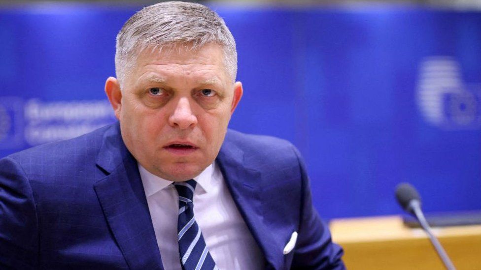 Slovakia's Prime Minister Robert Fico attends a European Union leaders summit in Brussels, Belgium March 22, 2024