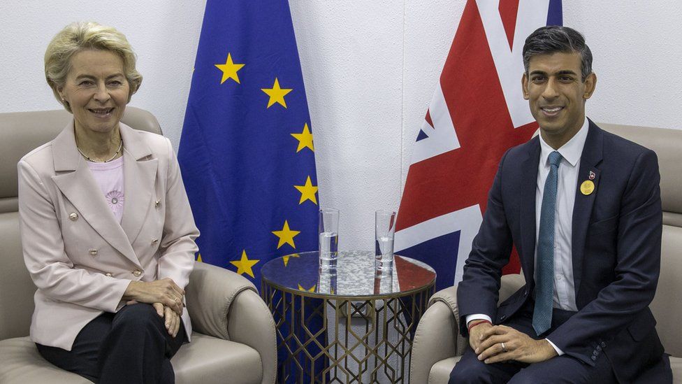 Ursula von der Leyen and Rishi Sunak