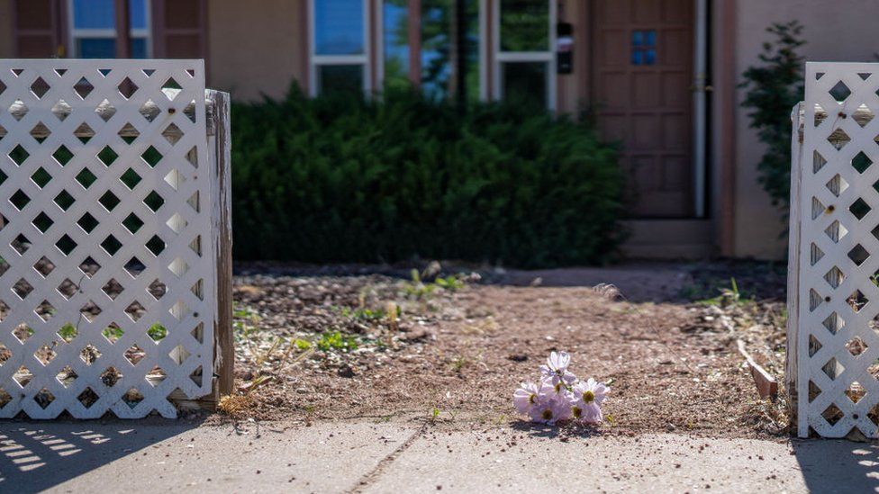 A house where a suspect shot in a Farmington, New Mexico shooting