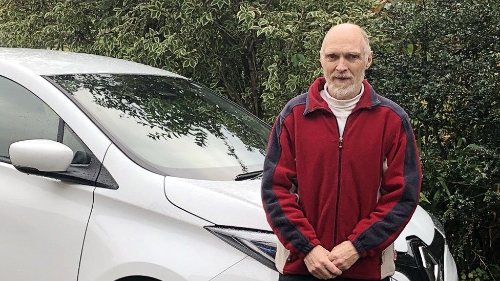 Andrew Capel with an electric Renault Zoe