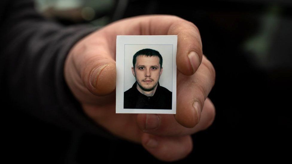 The passport picture Serhiy carried while he searched for his brother