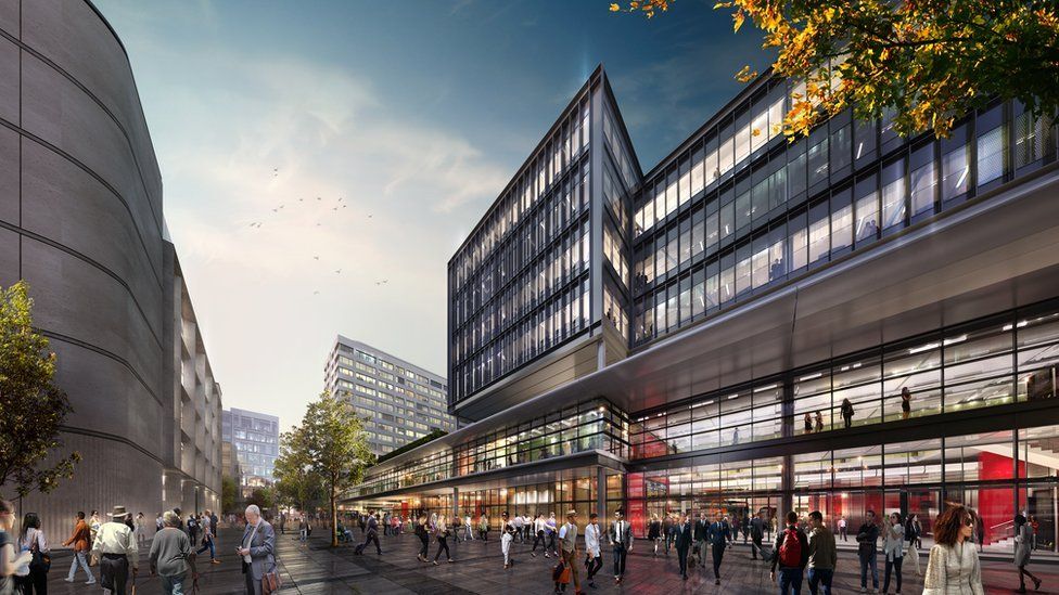 Artist impression of how Cardiff's new transport interchange was due to look