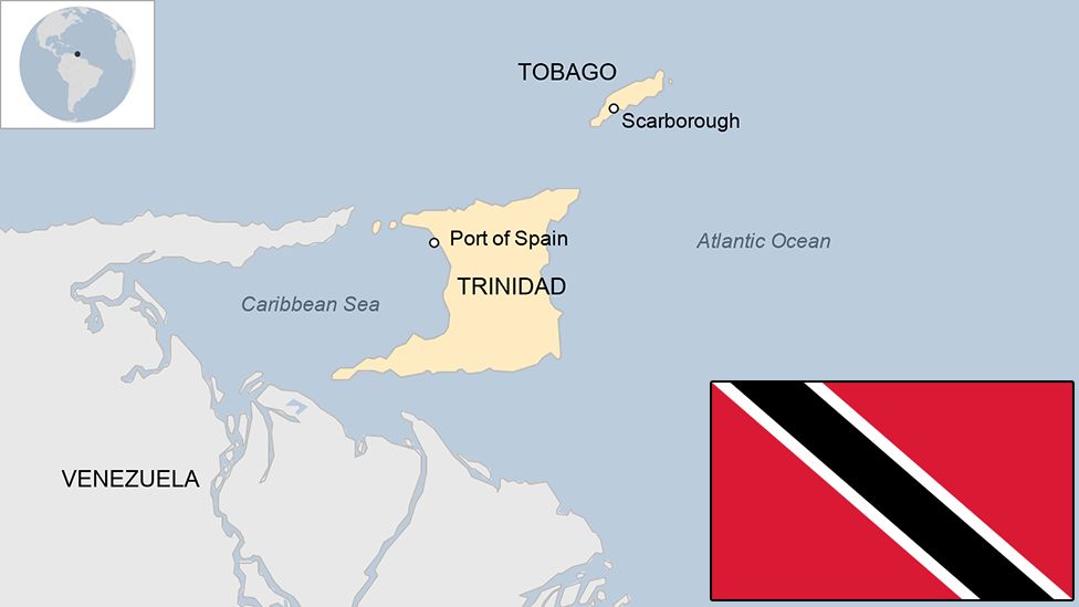 Map of Trinidad and Tobago