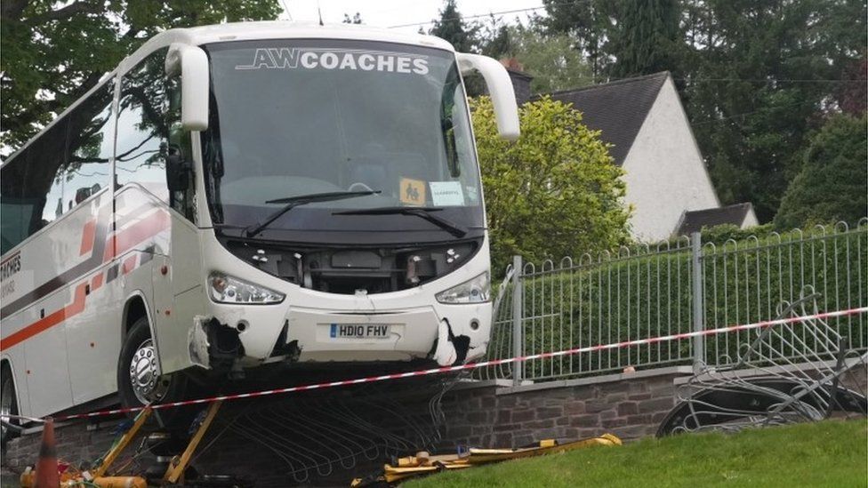 bus crash scene
