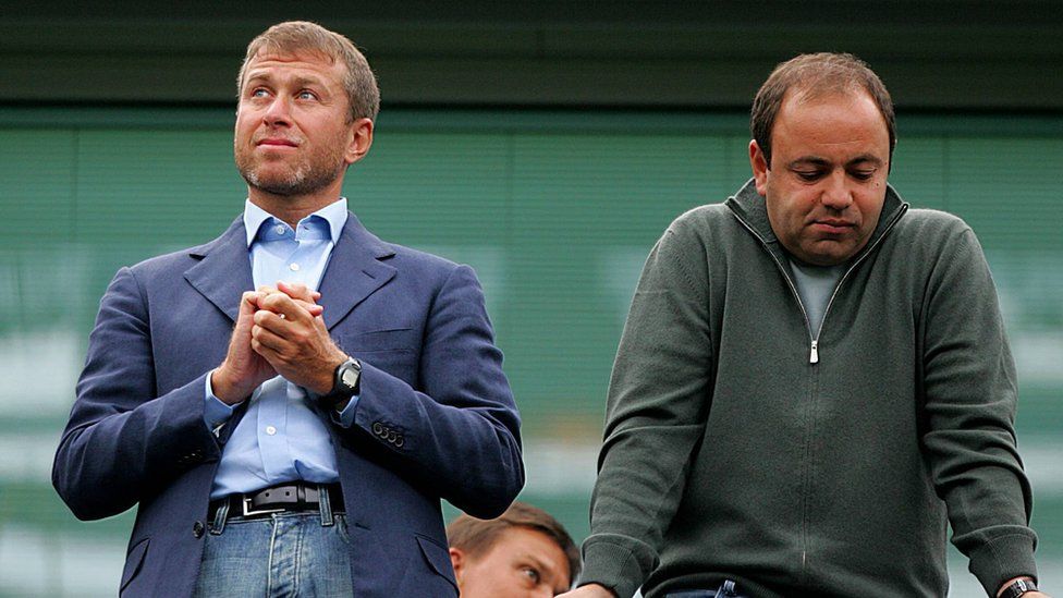 Roman Abramovich with Eugene Shvidler