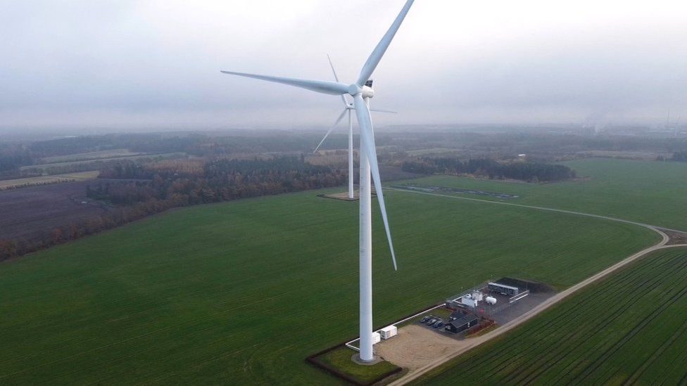 Wind turbines in Jutland, Denmark