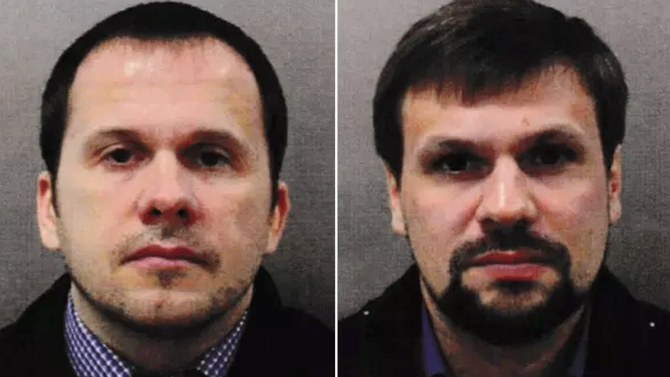 The Salisbury poisonings suspects - Alexander Petrov (left) and Ruslan Boshirov