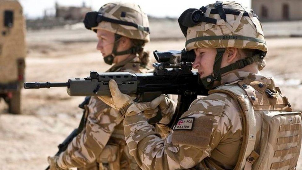 Female British soliders in Afghanistan