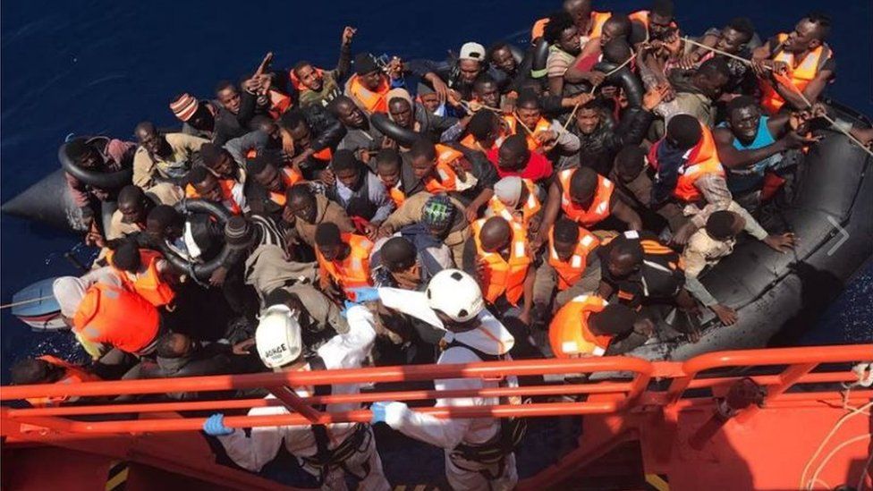 A sea rescue in June of migrants by Spain's maritime rescue