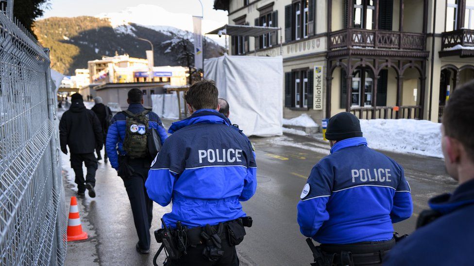 Police at Davos