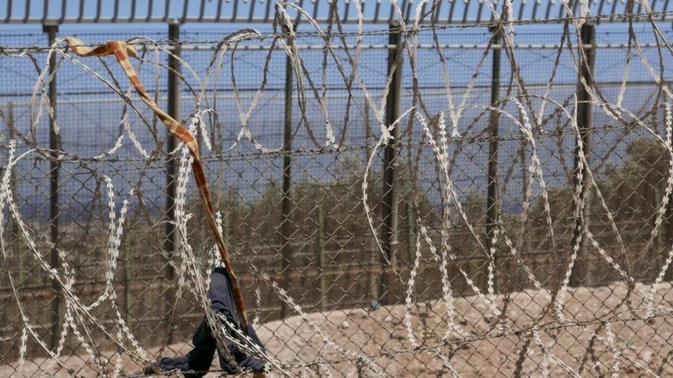 Fences of the border crossing with Melilla, in Nador, Morocco, 25 June 2022