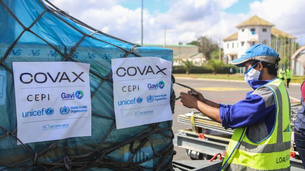 Covax supplied AstraZeneca Covid vaccines arriving in Madagascar in May 2021