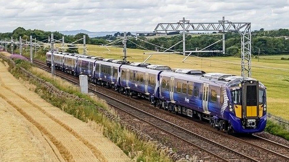 ScotRail train in countryside