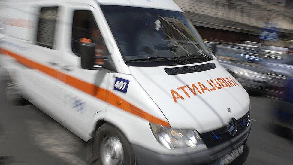 An ambulance in Bucharest