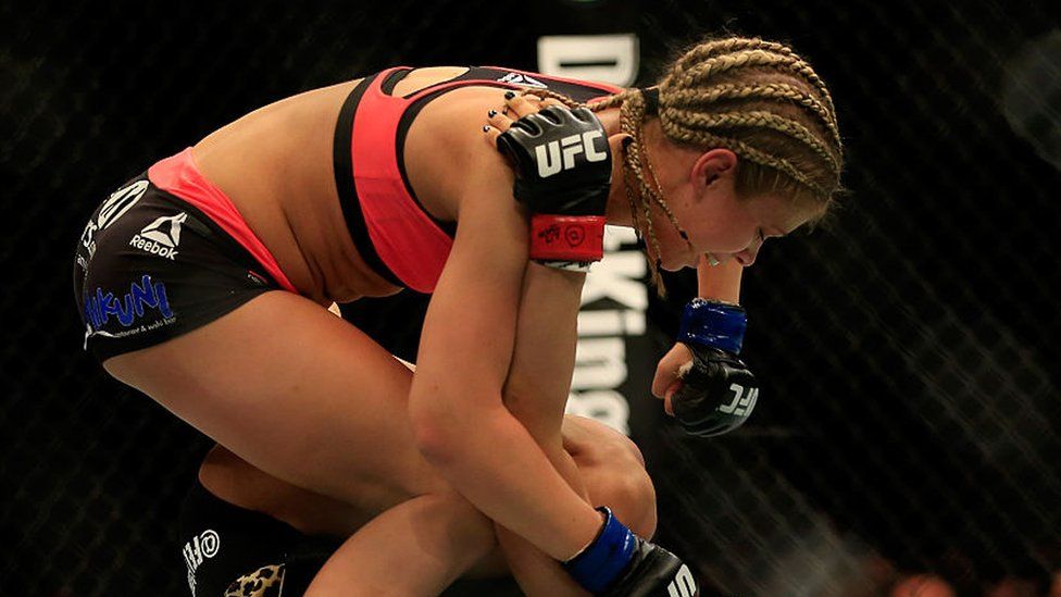 Paige Vanzant in action at the UFC Fight Night