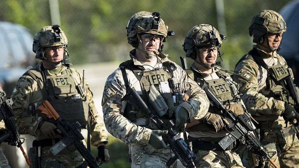 An FBI SWAT team on a 2014 counter-terrorism training exercise