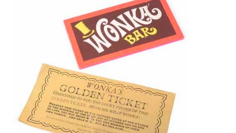 Wonka Bar and Golden Ticket