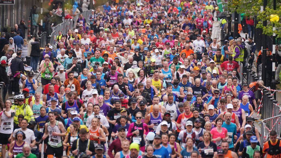 runners during the London Marathon in 2023