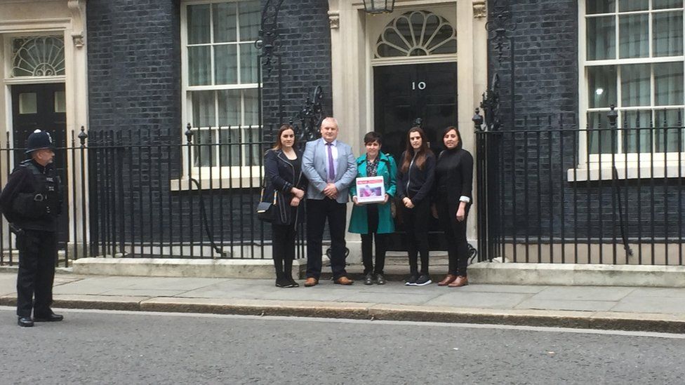 The Briddon family at Downing Street