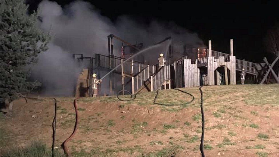 Fire at play park