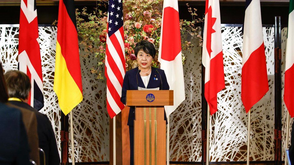 Japan's foreign minister Yoko Kamikawa