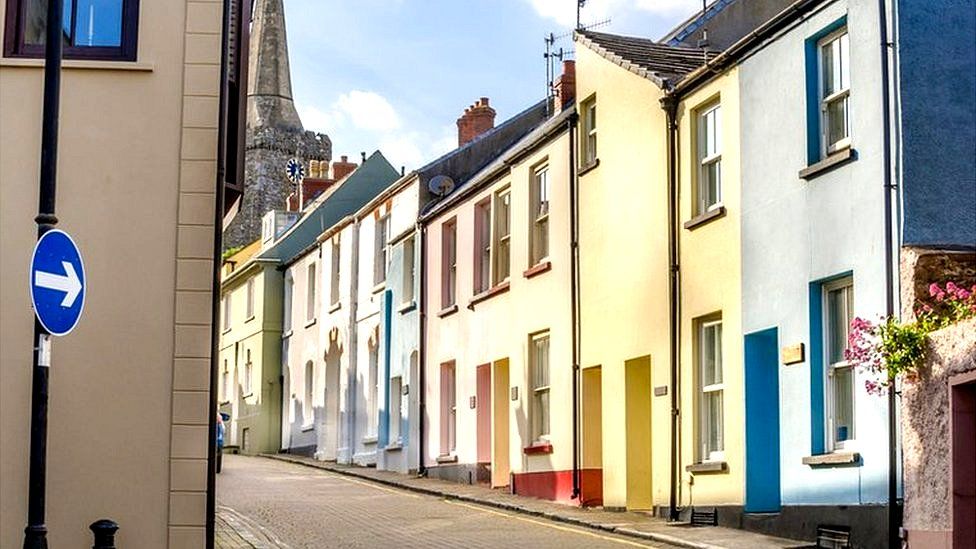 A street in Tenby, Pembrokeshire