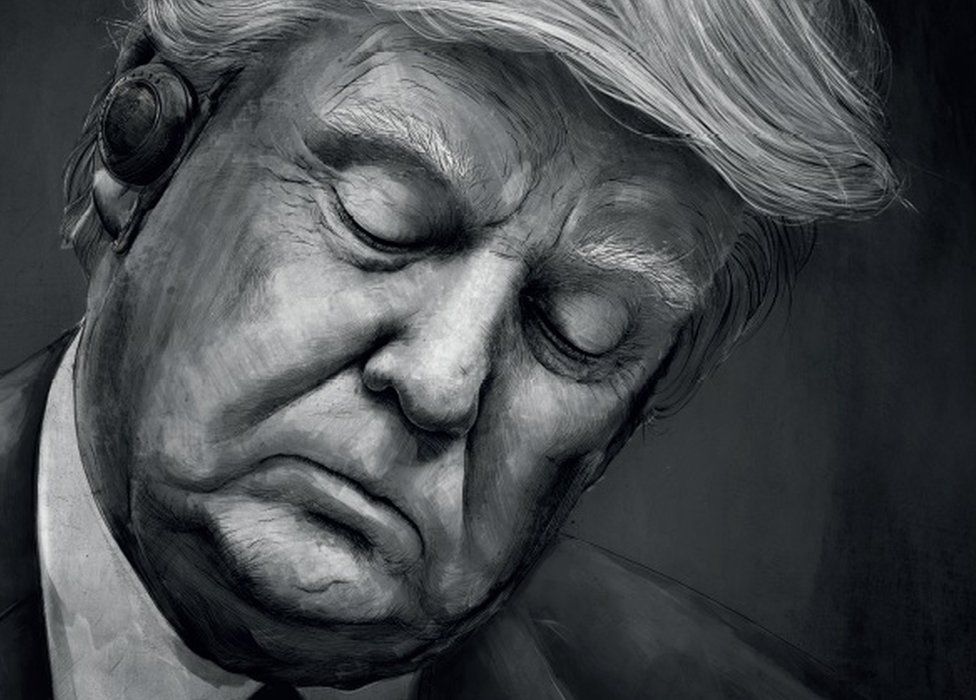 A Fritz-Kola poster featuring Donald Trump