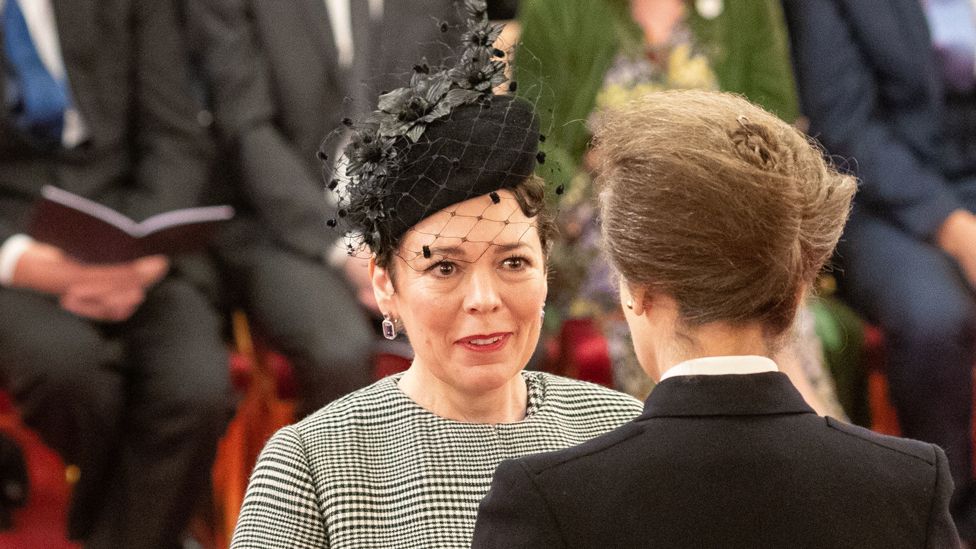 Olivia Colman and Princess Anne