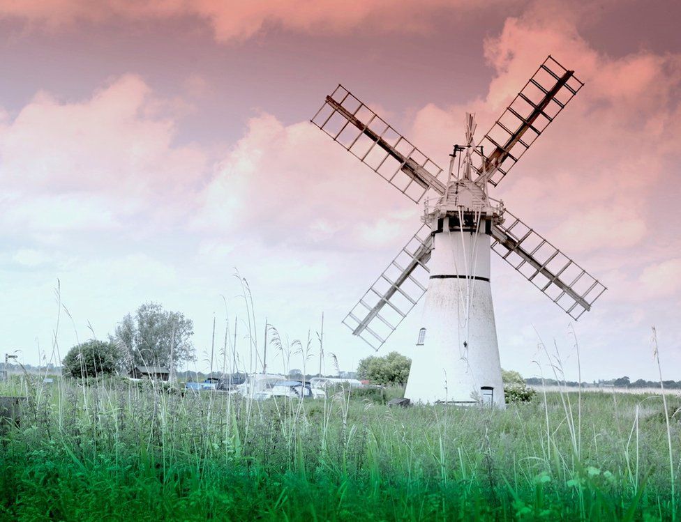 Thurne Mill at sunset