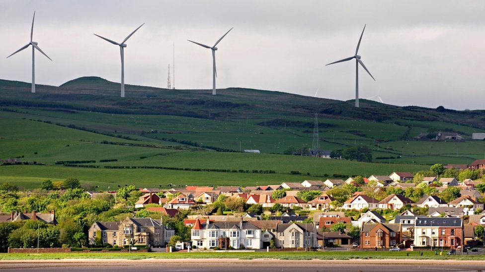 Wind farm near Ardrossan, Scotland