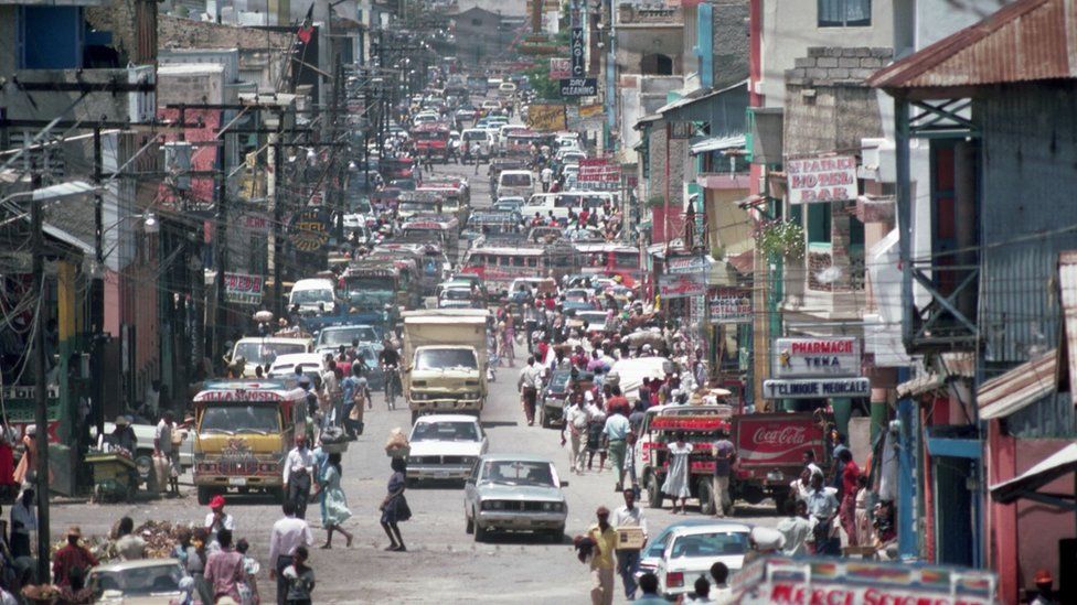A busy street in Port au Prince