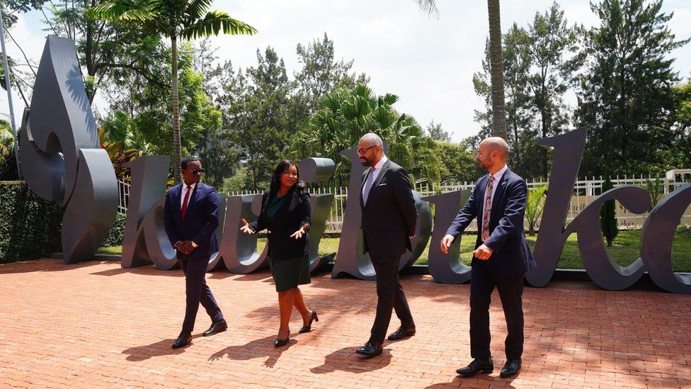 Home Secretary James Cleverly on a visit to Rwanda