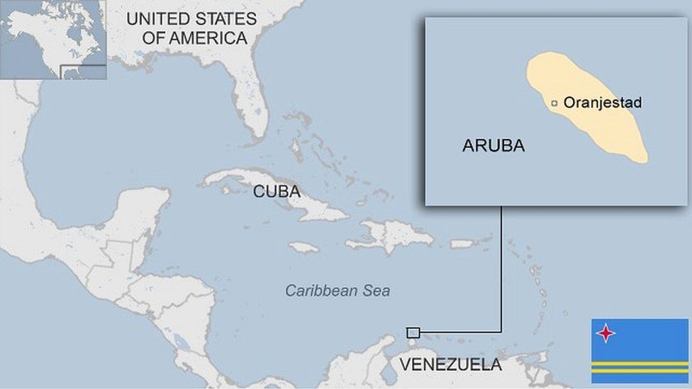 Map of Aruba